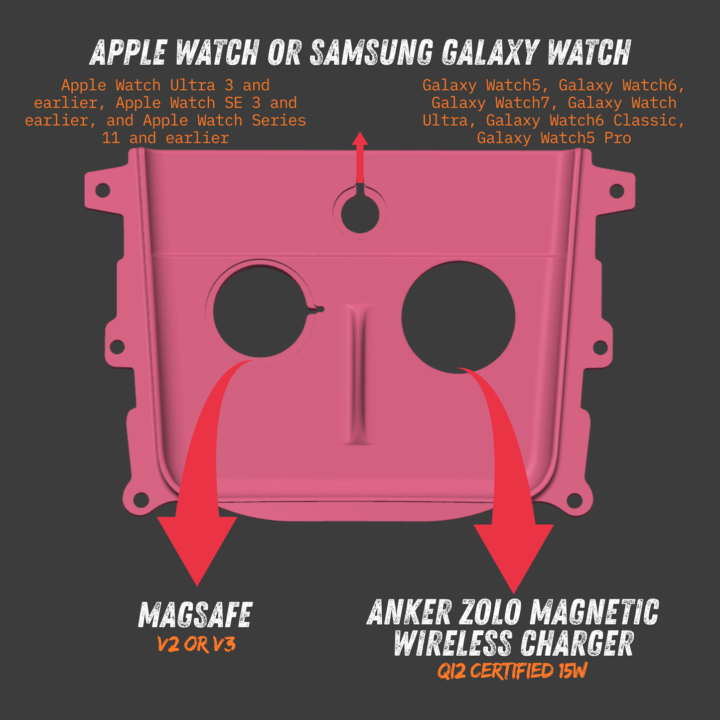 Custom Pre-Wrapped Tesla Charging Pad With Chargers - Model 3 / Model Y 2021-2023